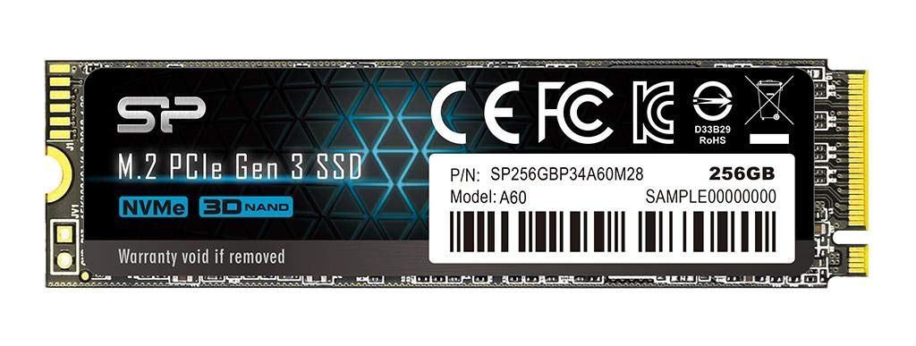 シリコンパワー SSD 256GB 3D NAND M.2 2280 PCIe3.0×4 NVMe1.3 P34A60シリーズ 5年保証 SP256GBP34A60M28 [単品] [256GB] [PCIe3.0 スタンダード]