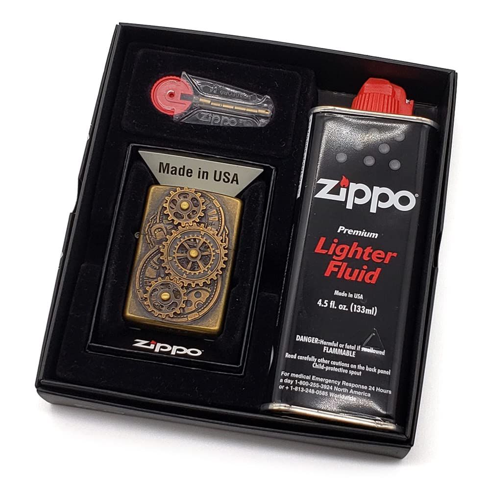 ZIPPOギフトセット 当店限定 【ZG-BB/専用ギフトボックス/オイル小缶/フリント】ライター ジッポー ジッポ プレゼント ギアメタル送料無料