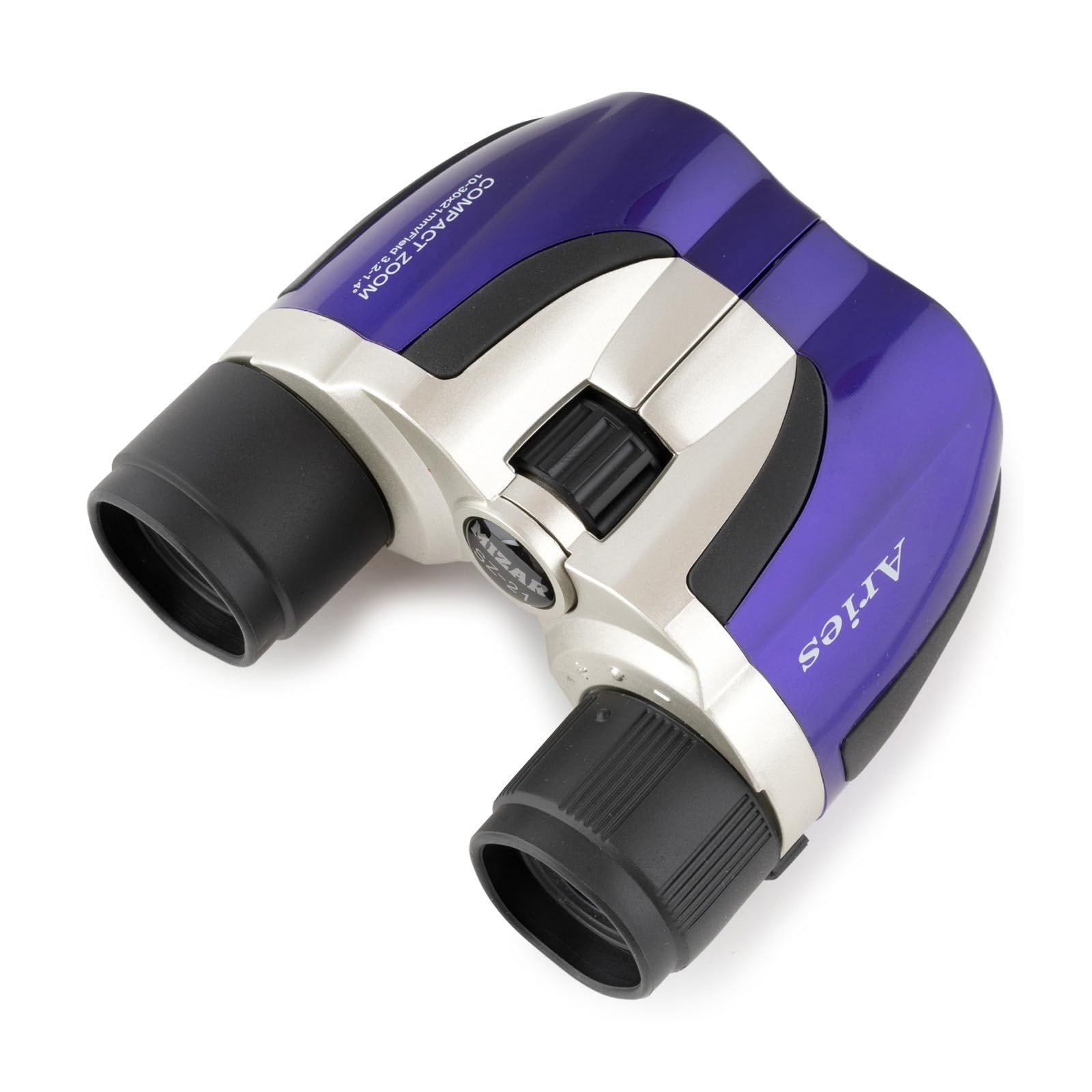 新品 MIZAR-TEC(ミザールテック) 双眼鏡 コンパクト ズーム 10倍 最大30倍 21mm口径 マルチコート パープル SZ-21P