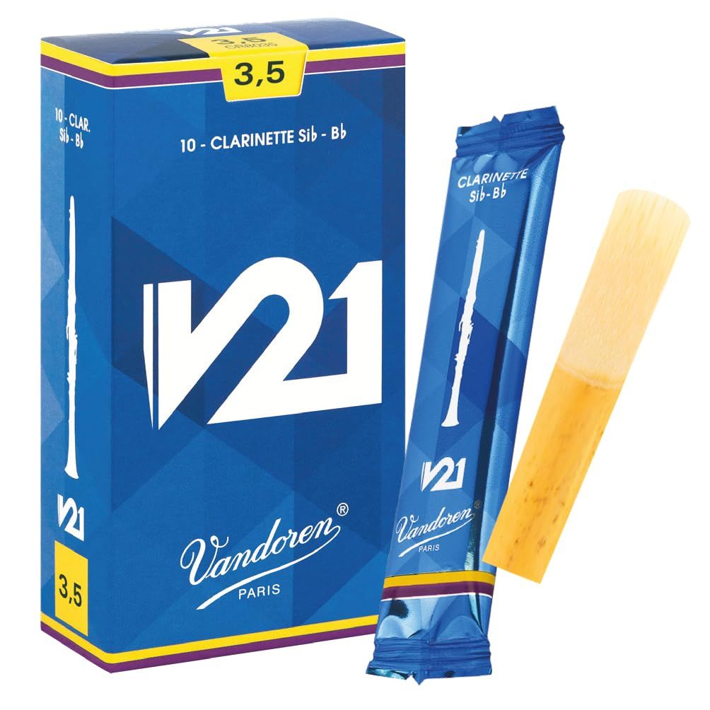新品 バンドーレン B♭クラリネットリード V21 硬さ : 3-1/2 (10枚入り)