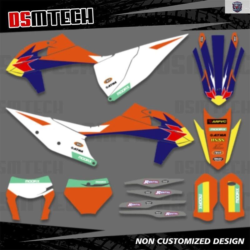 オートバイ用グラフィックデカールステッカーキット KTM 125 250 525 SX SXF XC 2019 -2022 EXC XCW 2020-2023