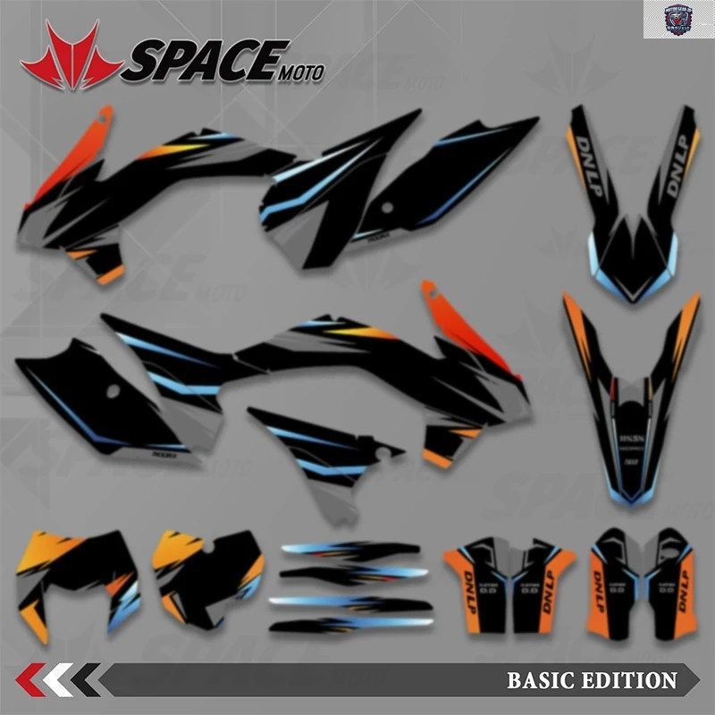 スペースフルグラフィック背景デカールステッカーキット KTM EXC EXC-F 125 250 300 350 450 2014 2015 2016 SX SXF 2013 2014 2015