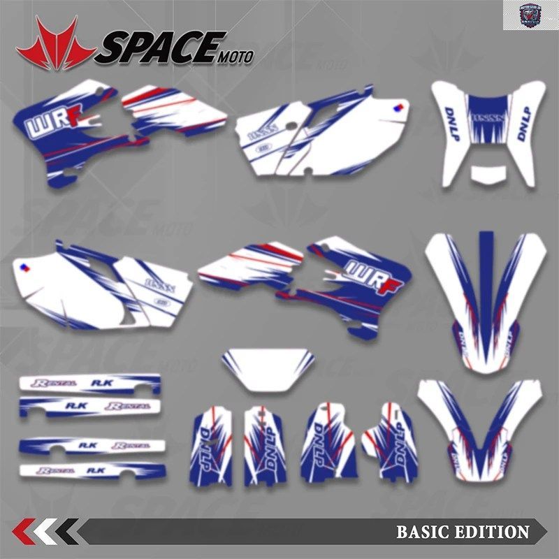 スペースフルグラフィックデカールステッカーキット WRF250 WRF450 WRF 250 WRF 450 2003 2004 2005 2006 番号名