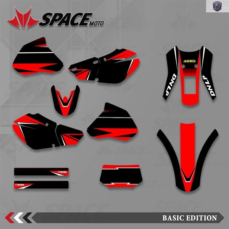 宇宙をテーマにしたバイク用グラフィック背景デカールステッカーキット ホンダ XR250 XR400 1996 -2001 - 04 XR 250 400