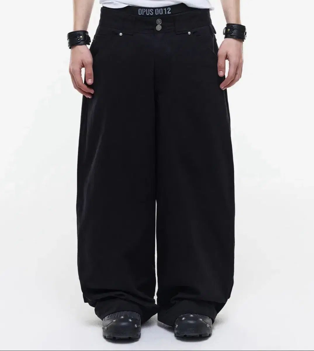 オ퍼ス ズボン 08 MELTED COTTON PANTS BLACK