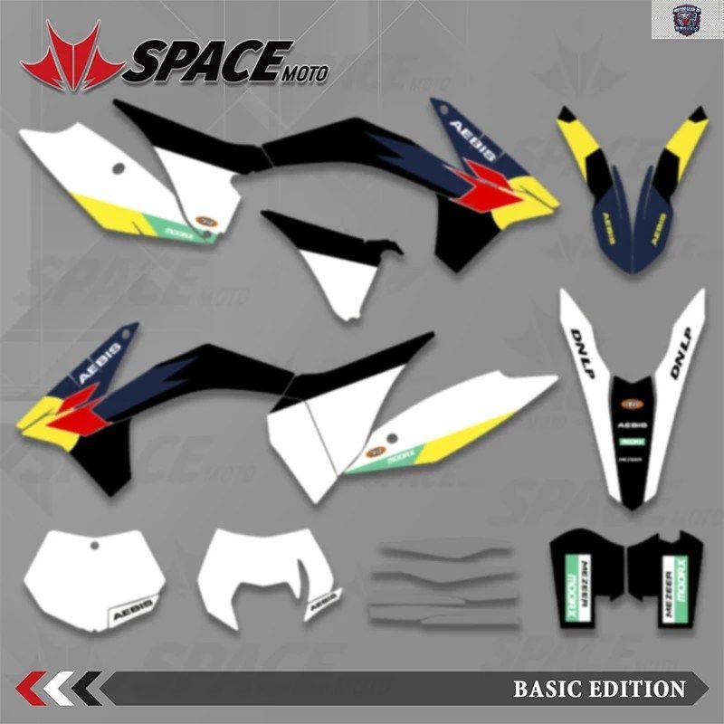SPACE MOTO フルグラフィック デカール ステッカー 背景 番号 名前 KTM EXC 125 200 250 300 2012 2013