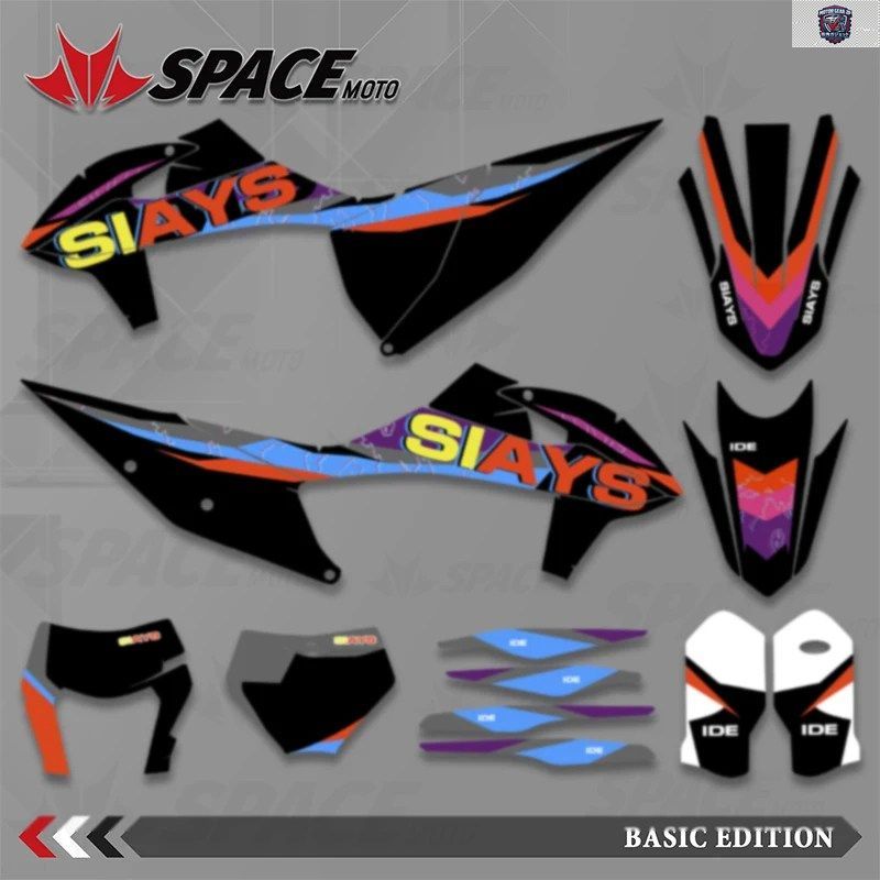 SPACE KTM 125 250 SX SXF 2019 - 21 EXC XC XCW 2020 2021 2022 SIXDAYS グラフィック デカール ステッカー