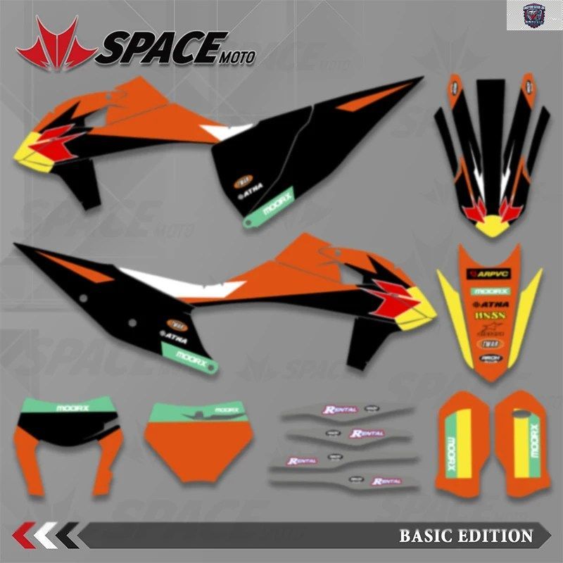SPACE KTM SX SXF XC XCF 2019 - 22 EXC EXCF XCW 2020 - 23 グラフィック デカール ステッカー ナンバー ネーム