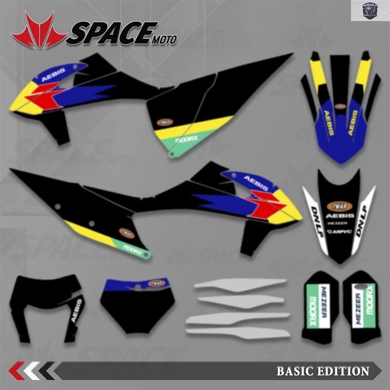 SPACE KTM SX SXF 2019 - 22 EXC XC XCW 2020 - 23 モーターサイクル背景グラフィックデカールステッカーキット