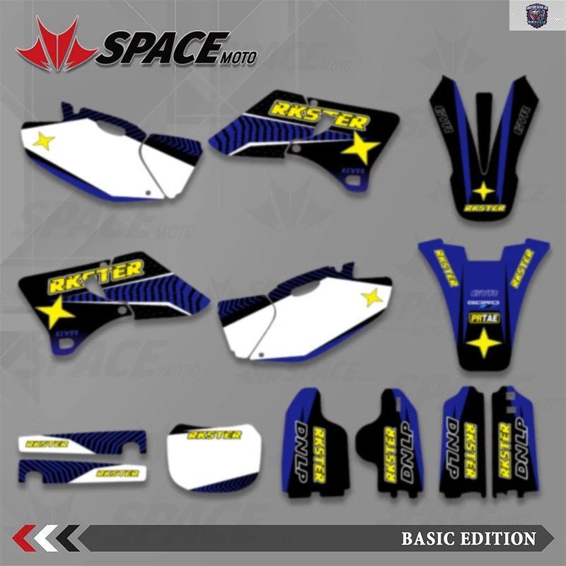 スペース ヤマハ YZ250 YZ 250 400 426 1998 - 02 オートバイ グラフィック デカール ステッカー 番号 名前