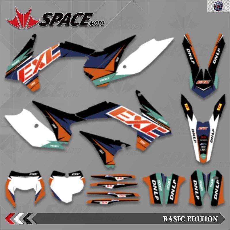 SPACE KTM EXC EXC-F 125 250 300 350 450 2014 2015 2016 SX SXF 2013 2014 2015 グラフィック背景デカールステッカー
