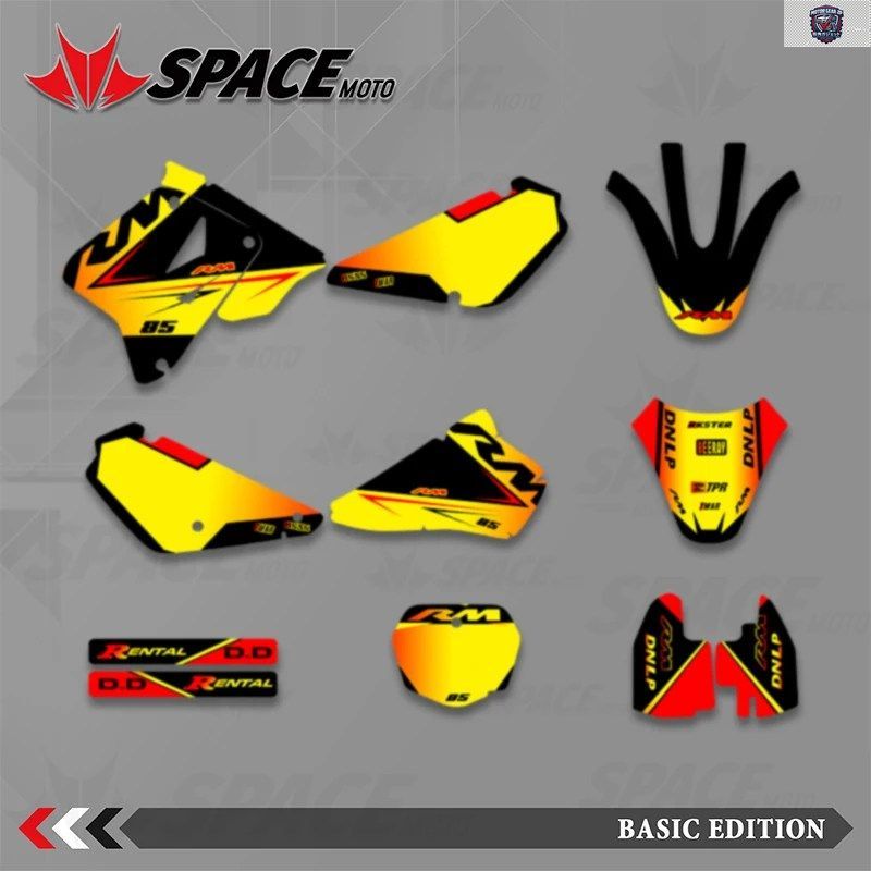 SPACE RM85 RM 85 2001 - 04-2018 オートバイ グラフィック デカール ステッカー キット 番号 名前 8,877円