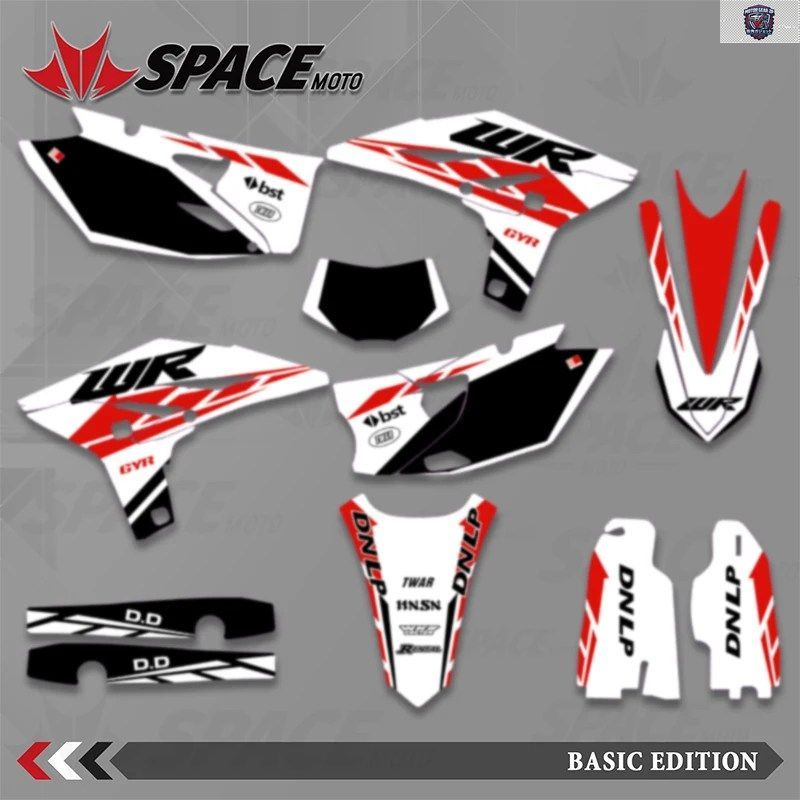 スペースフルプラスチックグラフィック背景ステッカーデカール ヤマハ WR450F WRF450 WRF 450 WR 450F 2012 - 15