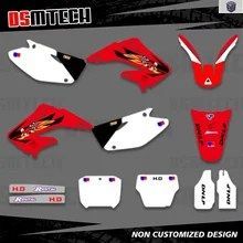 オートバイの背景番号名グラフィックデカールステッカーキットHONDA CR125 CR250 CR 125 CR 250 2002-2012