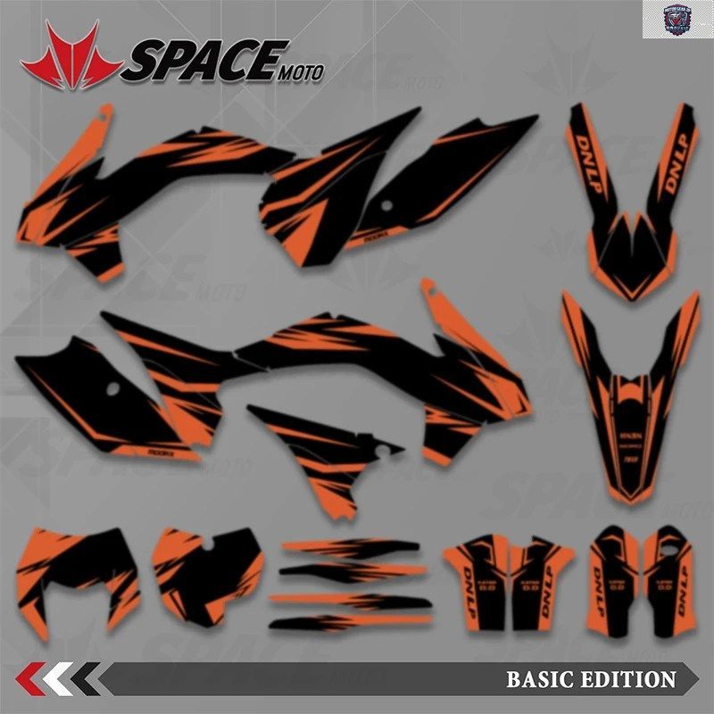 スペースグラフィックス背景デカールステッカーキット KTM EXC EXC-F 2014 2015 2016 SX SXF 2013 2014 2015 ナンバーネーム