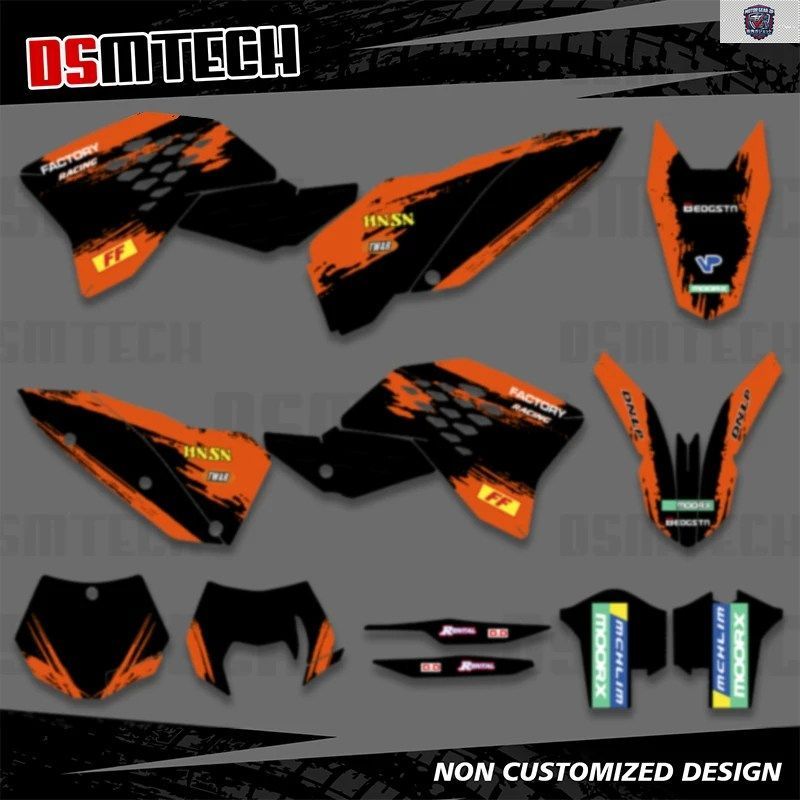 オートバイ用グラフィックデカールステッカーキット KTM EXC EXC-F 125 250 300 450 530 2008-2011 SXF 2007 - 10