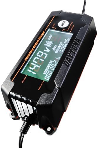 R◆デイトナ(Daytona) バイク バッテリー充電器 車兼用 (ジェル/密閉/開放式対応) 防水 ディスプレイ付き バッテリーチャージャー 91875 f818ef41