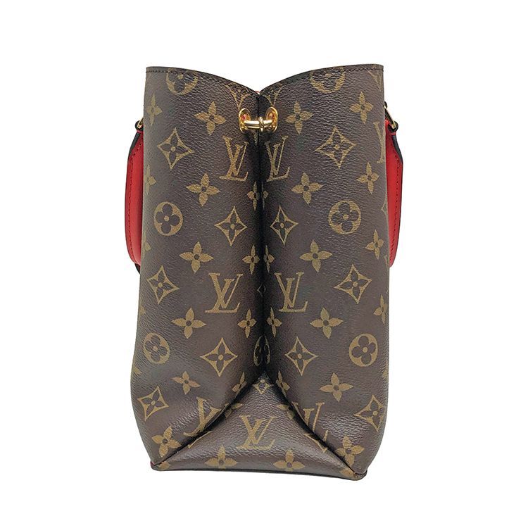 LOUIS VUITTON ルイヴィトン モノグラム フラワートート コクリコ