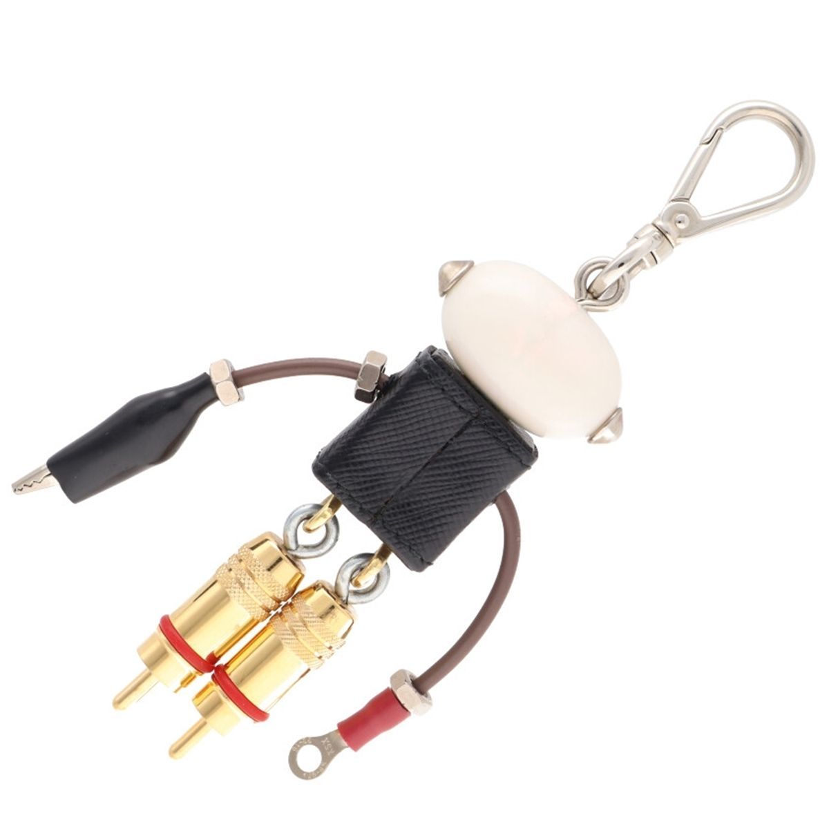 中古】 PRADA プラダ ロボット サフィアーノレザー バッグチャーム