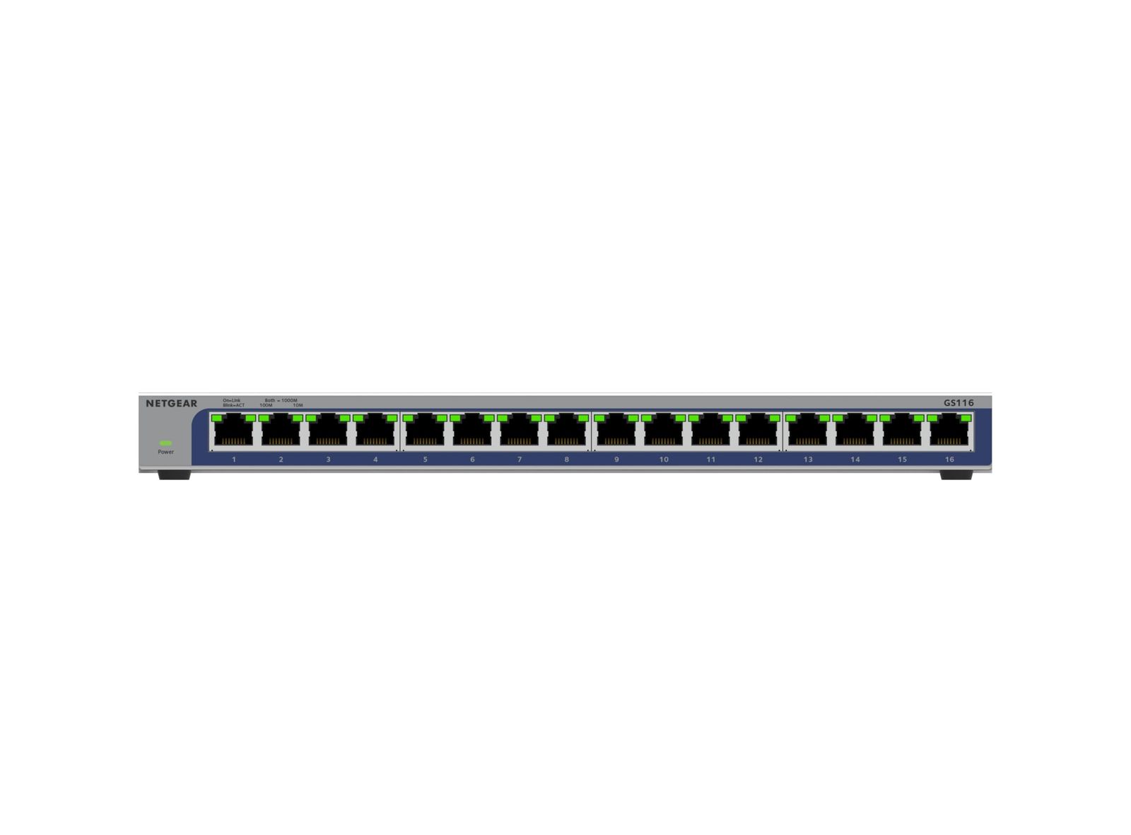 【正規品】NETGEAR ネットギア スイッチングハブ 16ポート 1G 金属筐体 静音ファンレス アンマネージスイッチ リミテッドライフタイムハードウェア保証 GS116-300JPS
