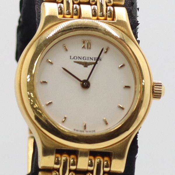 良品 稼動 ロンジン グランクラシック L7.147.2 QZ ホワイト文字盤 レディース腕時計 2011000 5BJY NAM ABC24681