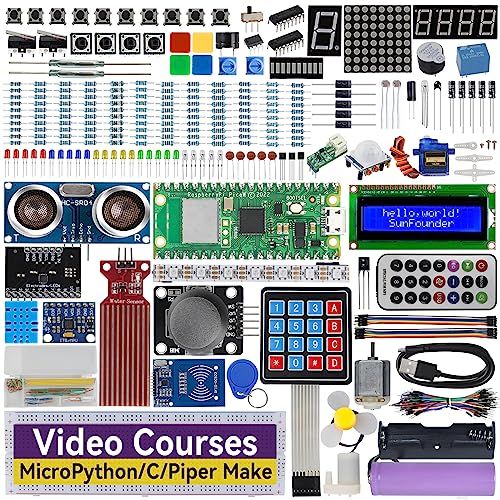 SunFounder Raspberry Pi Pico W アルティメット スターターキット ? オンラインチュートリアル付き、RoHS 準拠、450+ アイテム、117 プロジェクト、MicroPython、C/C++（Arduino IDE 対応送料無料