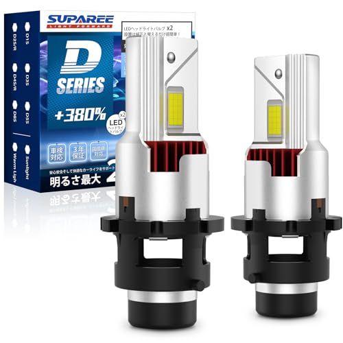 SUPAREE D2R led ヘッドライト 車検対応 爆光 シェード 配線レス D2R led ポン付け 5重冷却システム 6500K ホワイト 35W*2 純正HID交換用 DC12V 静音高速冷却ファン付き キャンセラー内蔵 2個入り送料無料