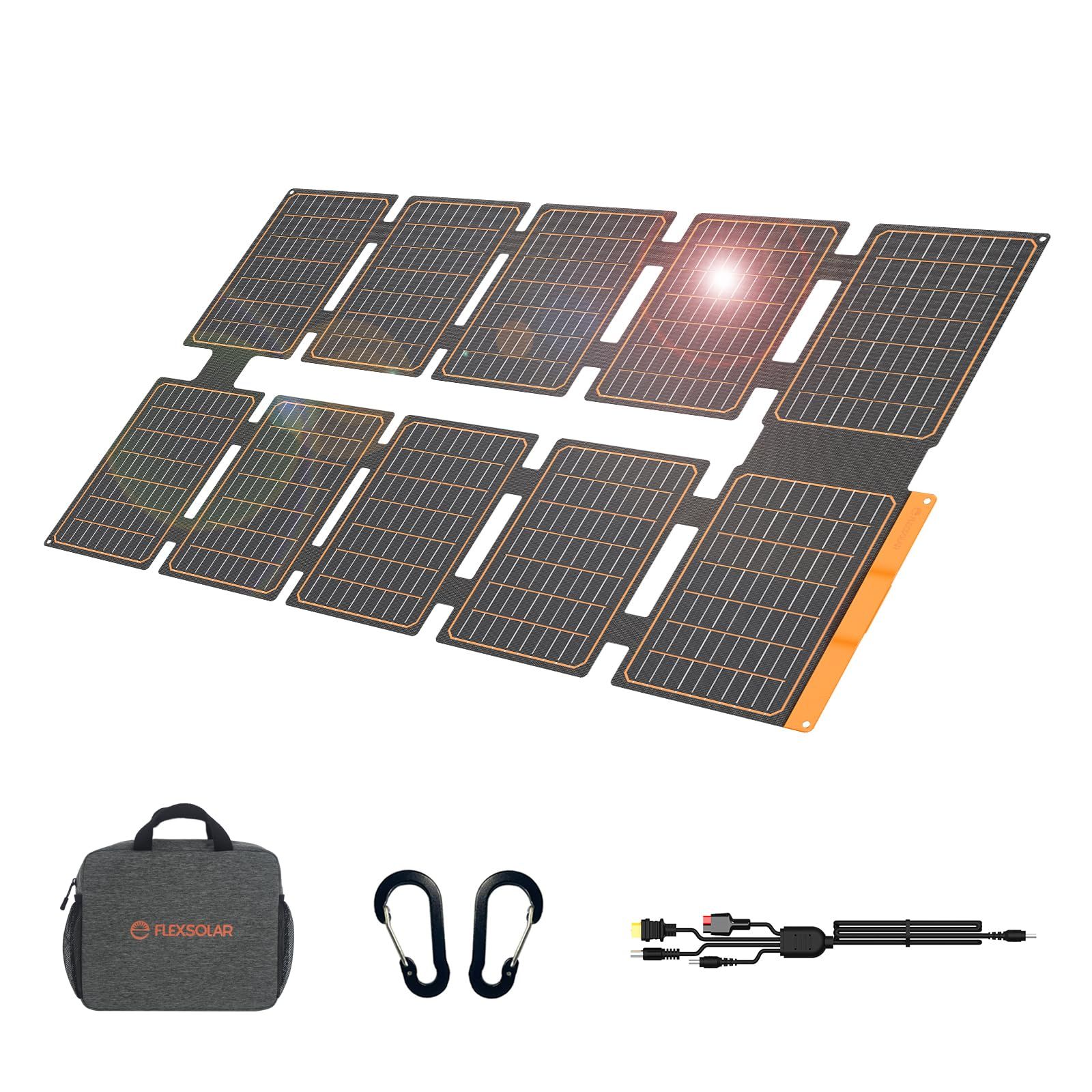 FlexSolar 100W 折り畳み式ソーラーパネル USB-C/USB-A/DC出力 太陽光 充電器 ソーラーチャージャー IP67防水 防塵地震 災害時 停電対策 アウトドアPhone/Pad/Laptop/Android対応mt fc7fff59