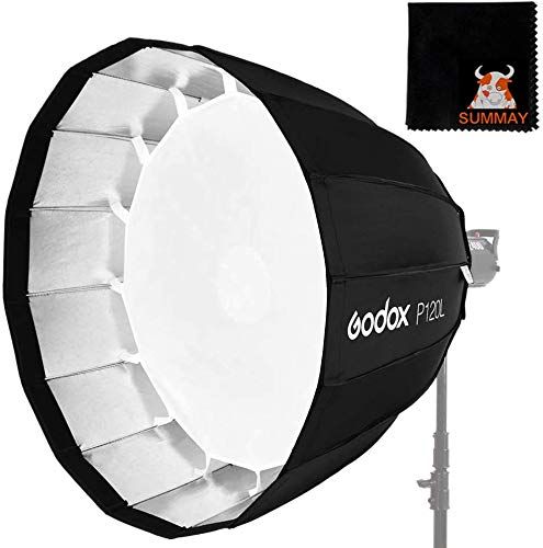 新品 GODOX 90cm 深いタイプ 傘型ソフトボックス パラボリック 折りたたみボックス ボウエンズマウントスピードリング付き クリップオン モノブロックストロボ撮影用 スタジオ撮影 ポートレート撮影 ブツ撮り ロケ 屋外撮影 室内撮影適用