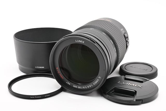 ＜良品＞ パナソニック ルミックス G VARIO 100-300mm/F4.0-5.6 /MEGA O.I.S. H-FS100300 マイクロフォーサーズ用