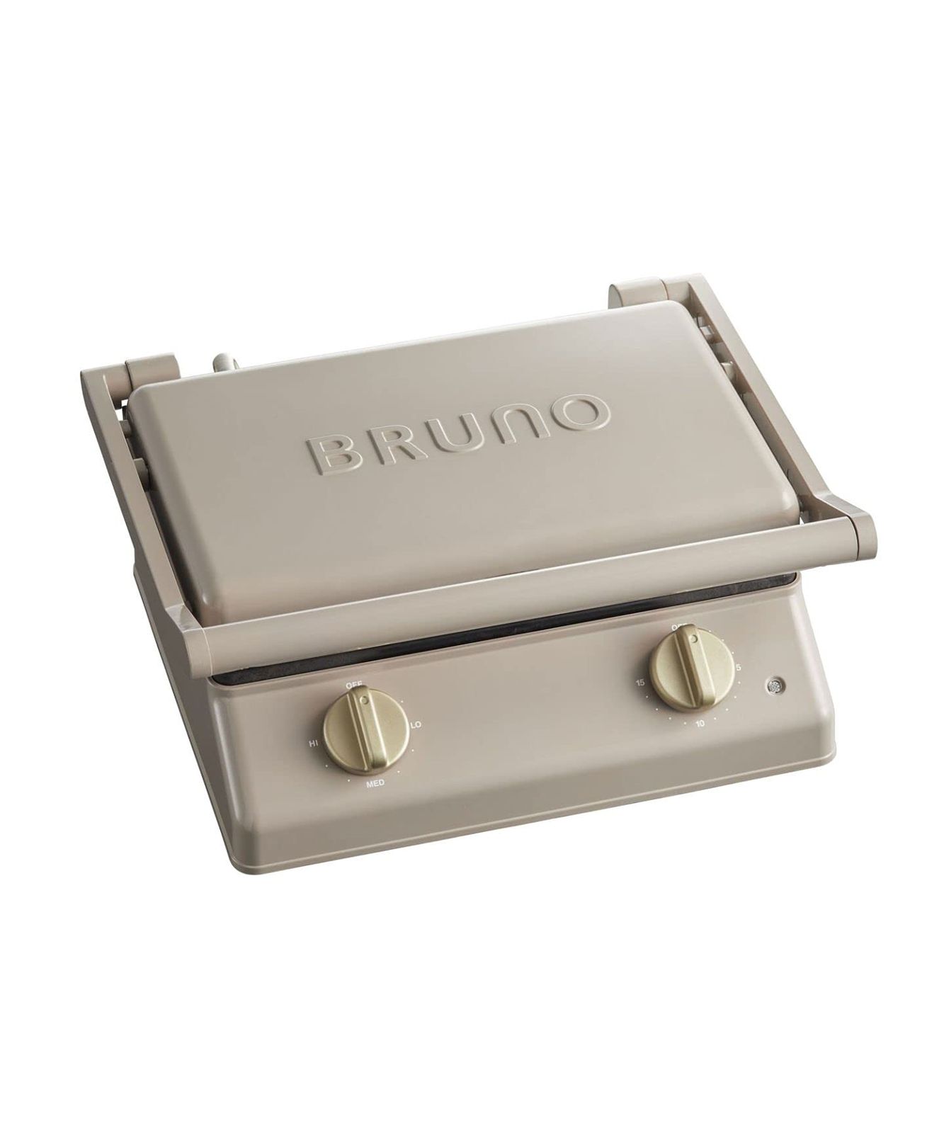 BRUNO ブルーノ グリルサンドメーカー ダブル グレージュ 8枚切り 6枚切り 食パン グリルプレート付属 お肉 野菜 焼きおにぎり 油受けトレイ付き ダイヤル式タイマー付き 温度調整ダイヤル 立てて収納 ホットサンド パニーニ ギフト 3ae566f8