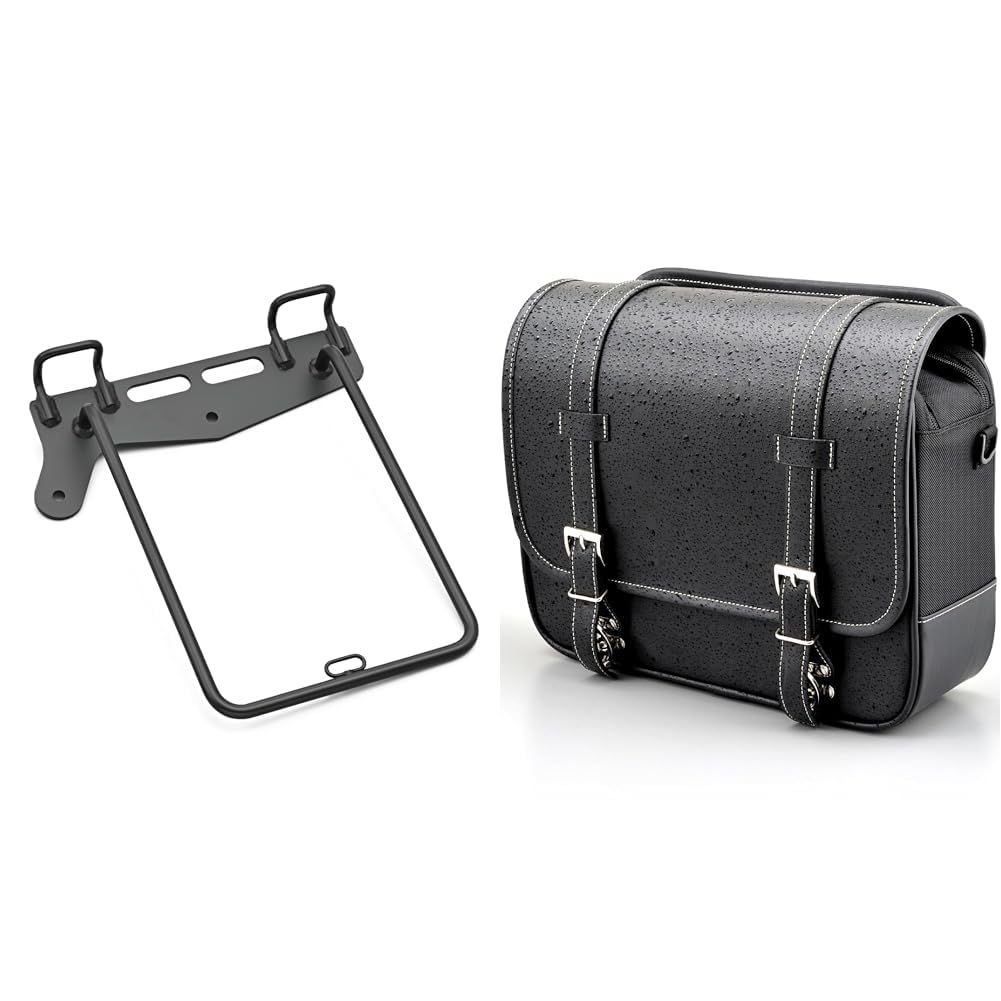 新品 【エリミネーター/SE専用セット】デイトナ(Daytona) バイク用 サドルバッグサポート 左側専用 38523 & ヘンリービギンズ(Henly Begins) バイク用 サイドバッグ 12L インナー防水 サドルバッグ DHS-5 プレーン/ブラッ