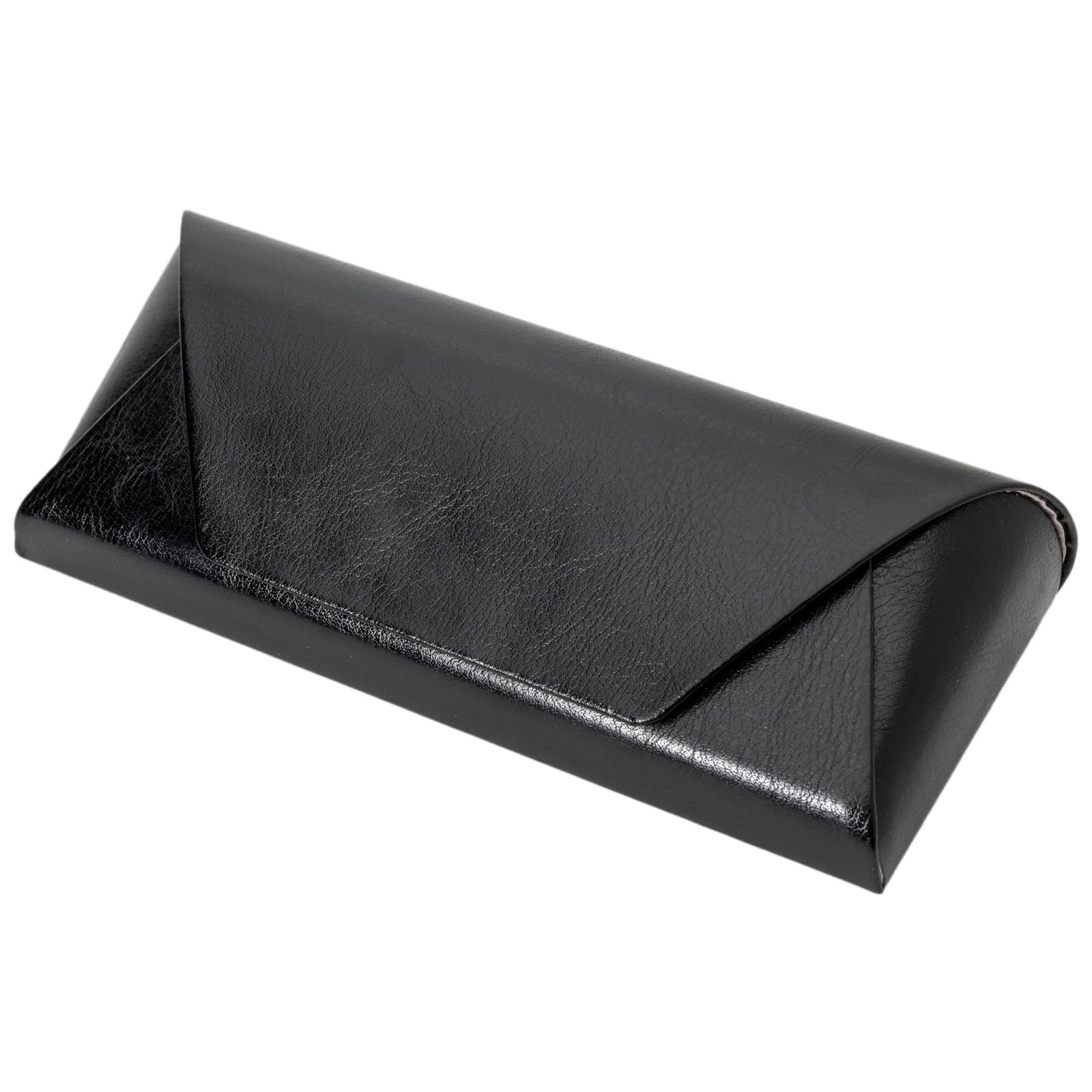 新品 パール(Pearl) メガネケース 本革 セミハード ボタンマグネット式 ブラック HFD-19
