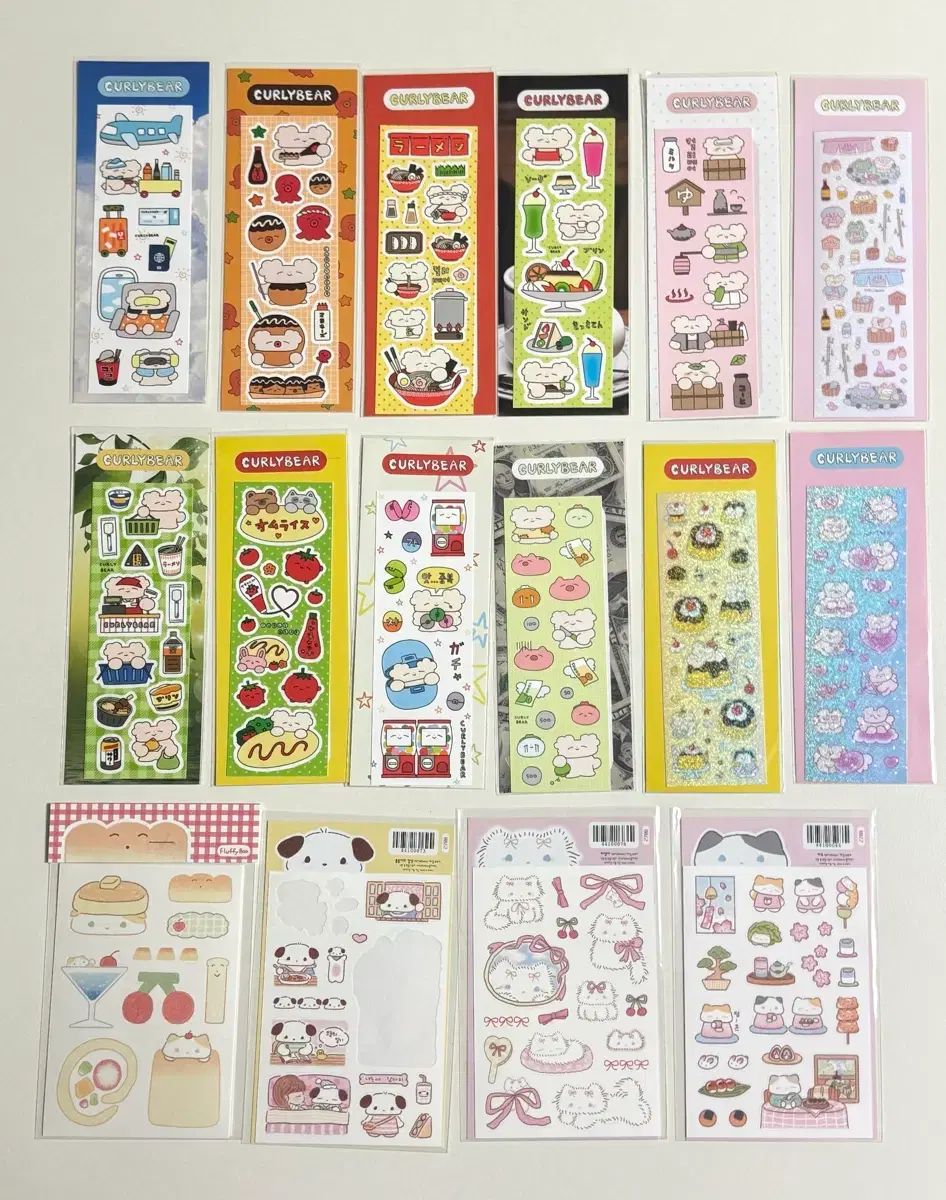 (컬리베어 플러피부) Uテステッカー 絵日記 模造紙 まとめ