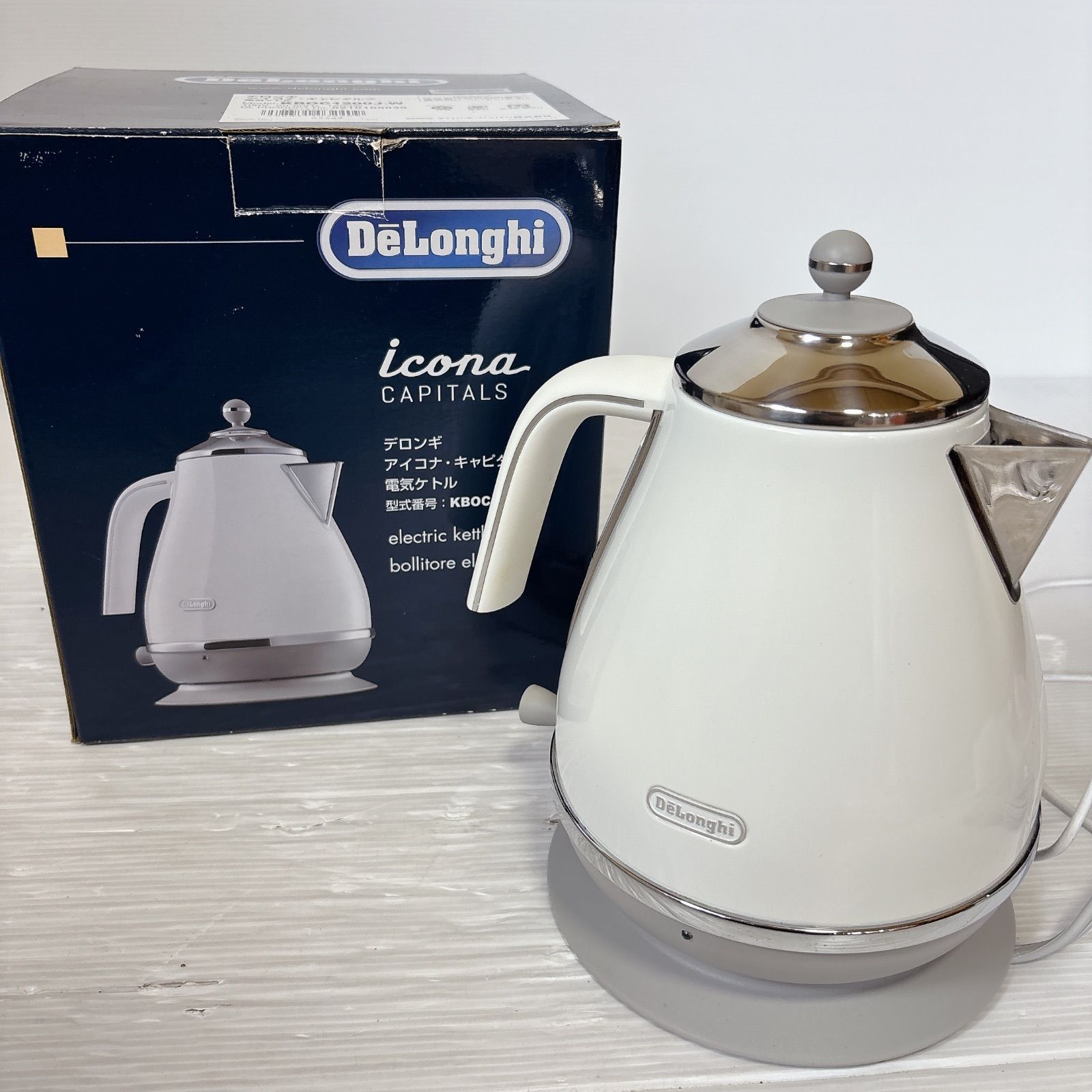 DeLonghi KBOC1200J-W アイコナ・キャピタルズ 電気ケトル #1223-17