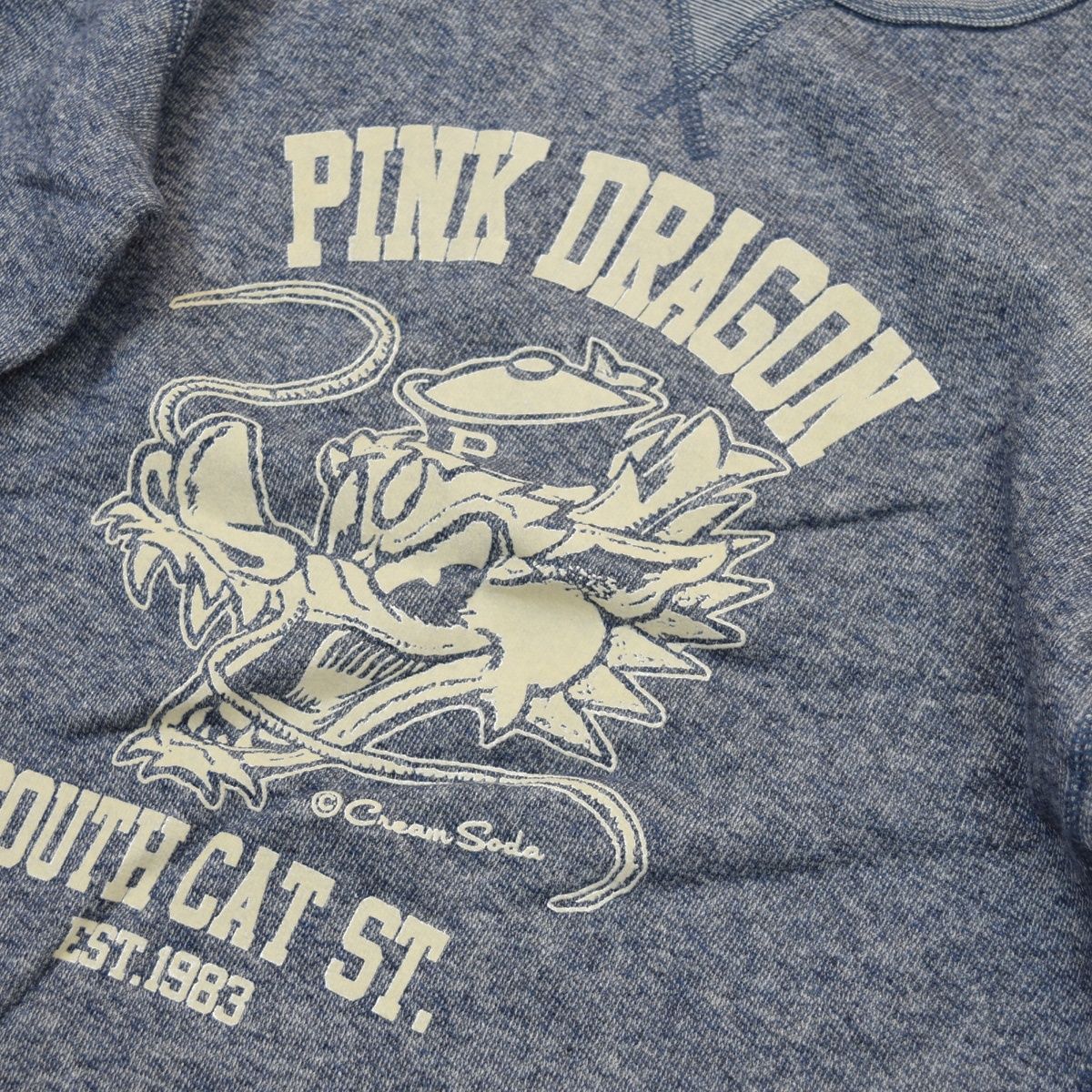 CREAM SODA クリームソーダ PINK DRAGON スウェットシャツ フロッキー 