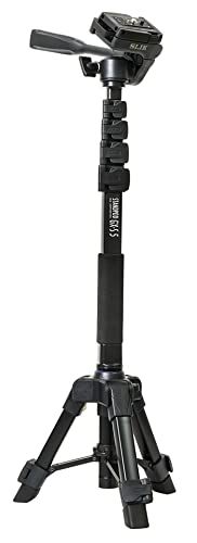 スリック SLIK スマホ自立一脚 スタンドポッド GX-S5 ビデオカメラ対応 レバーロック式 24mmパイプ径 3WAY雲台 全高1725mm クイックシュー式 コンパクト STAPODGXS5送料無料