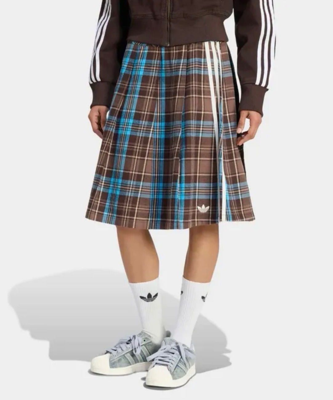 ☆ adidas ☆ プリーツチェック スカート L