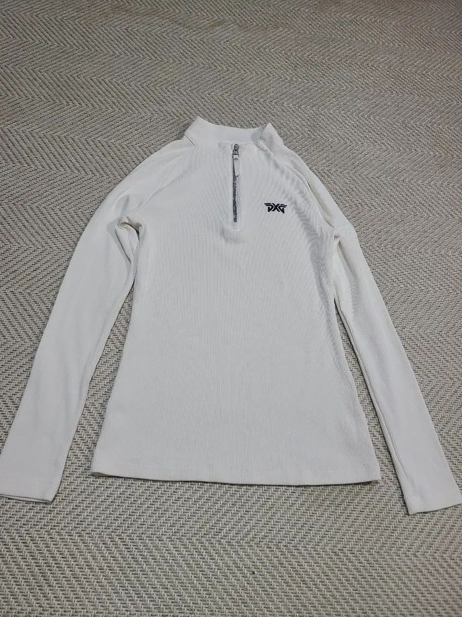 XS)PXG ゴルフウェア レディース ゴージ ジップアップ長袖 Tシャツ 白