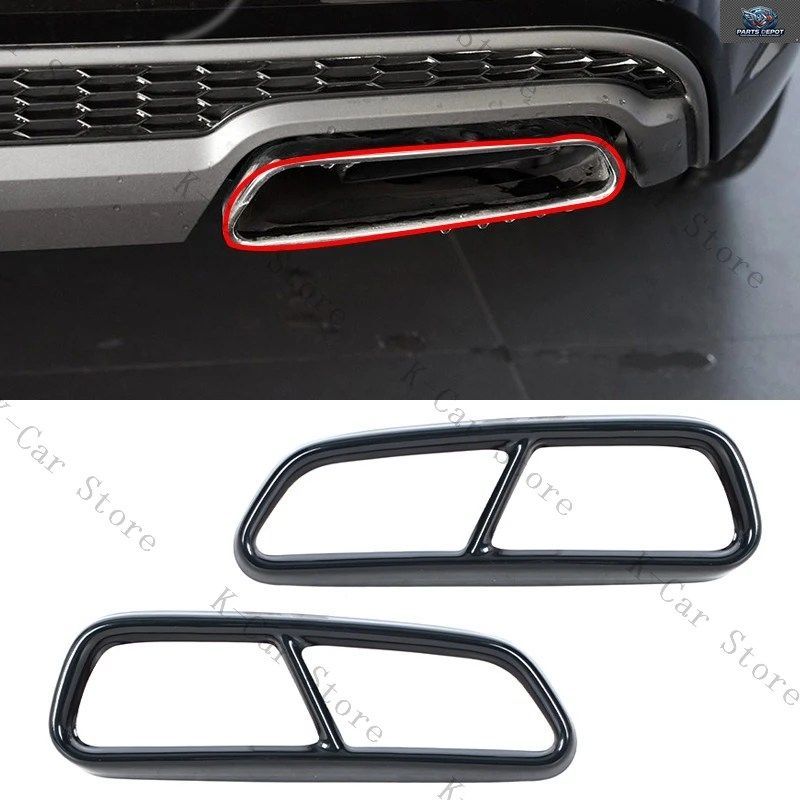 アウディ A6 A6L A7 2016 2017 2018 用 2個セット 車用リア排気管 ステンレス製排気口装飾フレーム