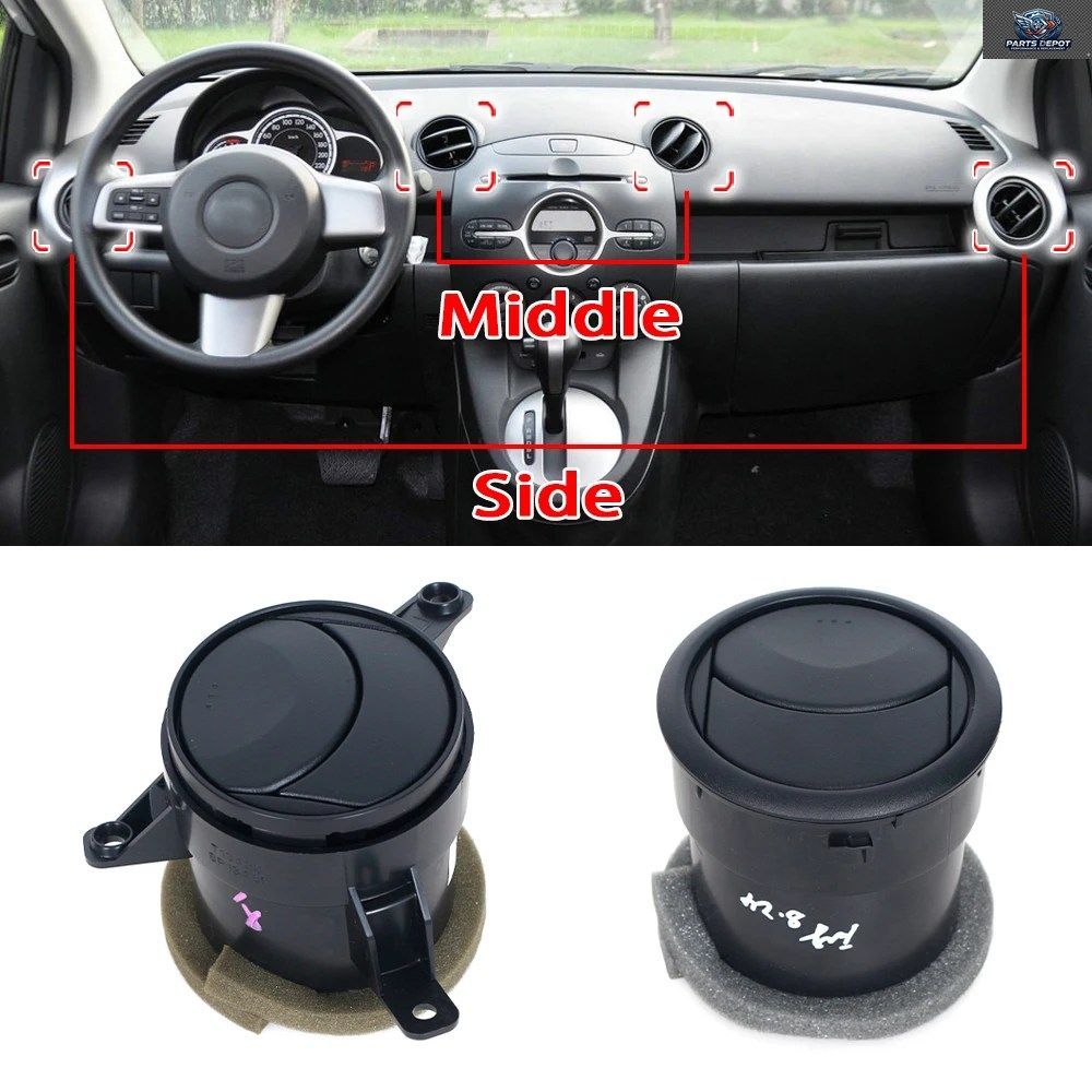 車のエアコン吹き出し口 ダッシュボード セントラルエアコン吹き出し口 マツダ2 2007-2012 エアアウトレット カーアクセサリー
