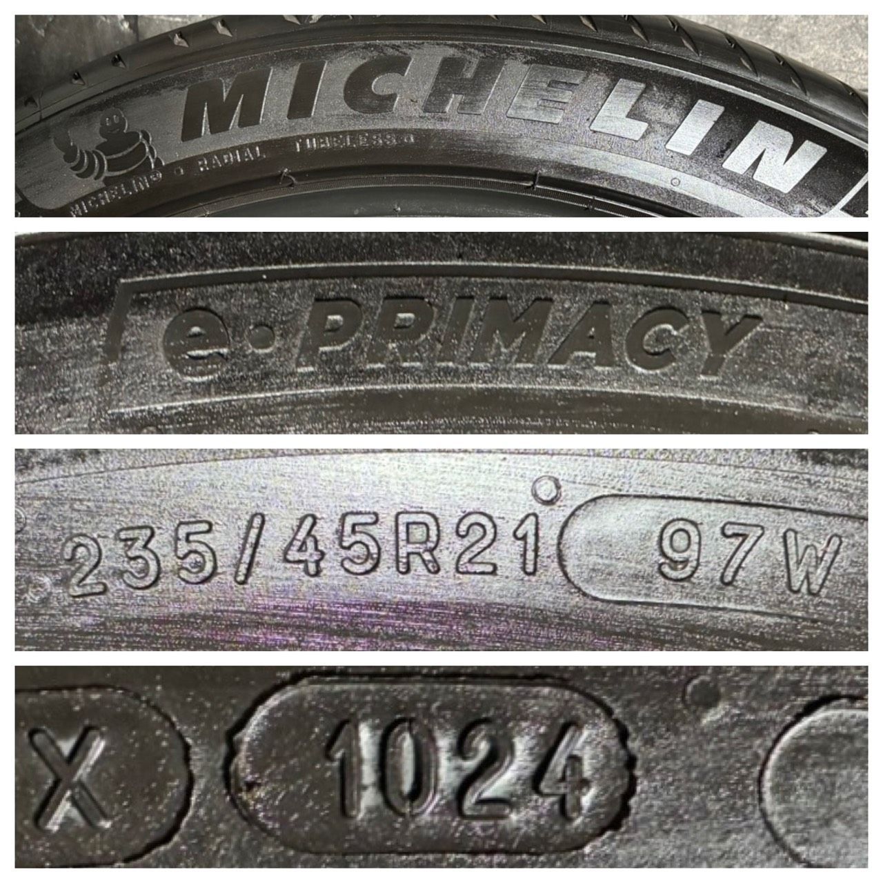 2024年製 約9.5分山 ミシュラン MICHELIN プライマシー e・PRIMACY 235