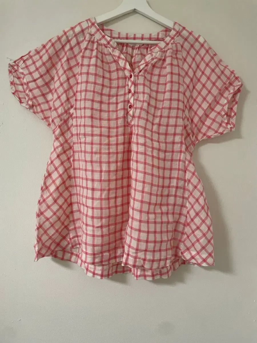 ほぼ新品) 日本デパートブランド Four tres femme リネン ラブリー チェックブラ