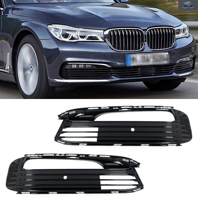 BMW 7シリーズ G12 2016 2017 フロントバンパー フォグライトカバー フォグライトトリム フォグライトメッシュグリル 車 51117358789