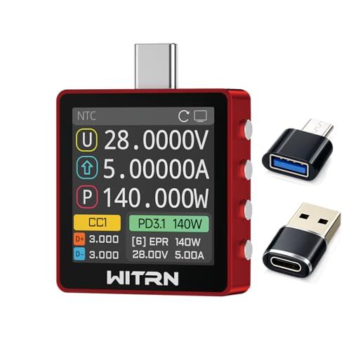 K2 USB 電圧電流テスター ? PD3.1 / EPR 28V 対応プロトコルチェッカー、1.54インチIPSカラーディスプレイ、3.3～48V / 6A 測定、USB-C 充電器・ケーブルテスター (JPK2R(48V))送料無料