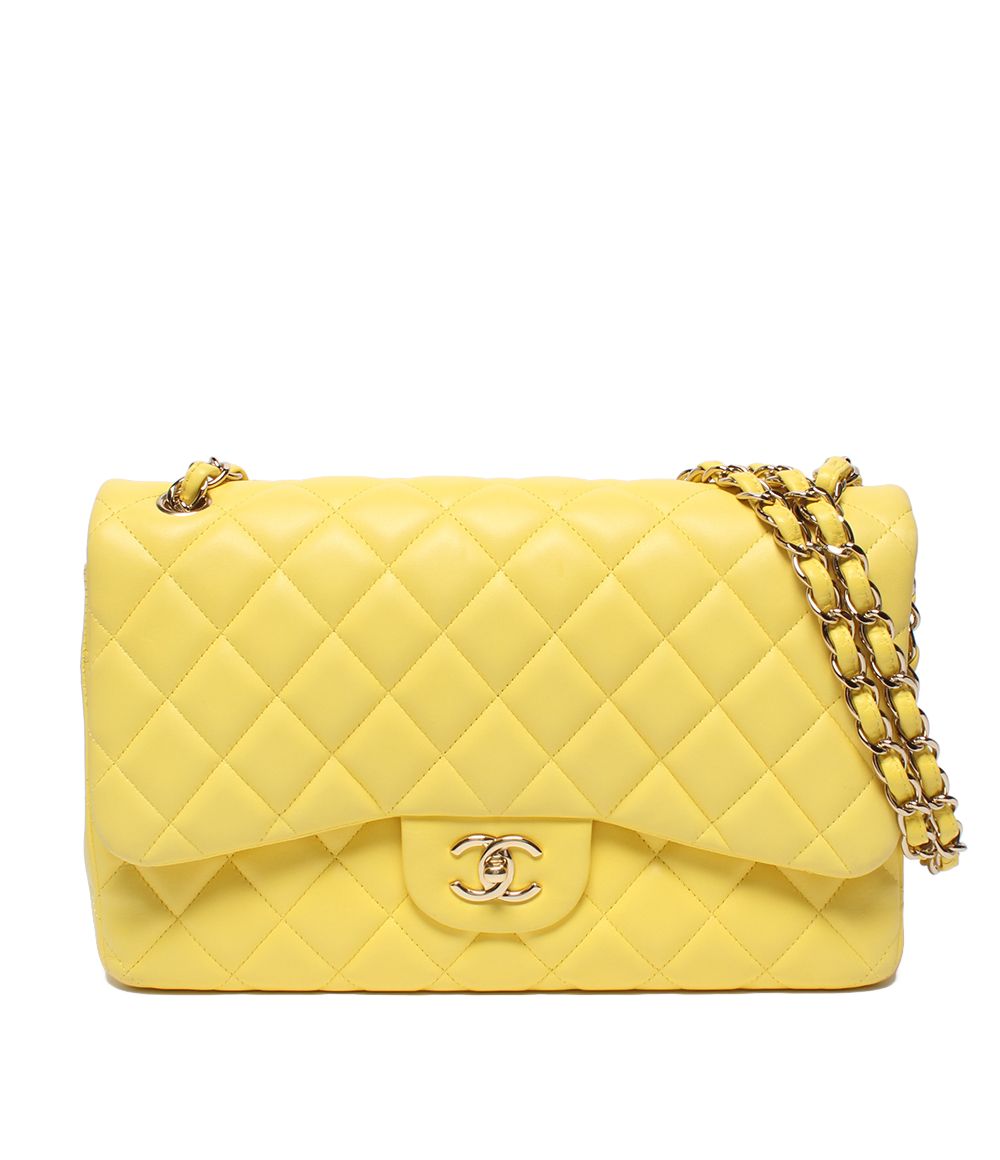 シャネル チェーンショルダーバッグ ゴールド金具 ダブルチェーン ダブルフラップ デカマトラッセ レディース CHANEL