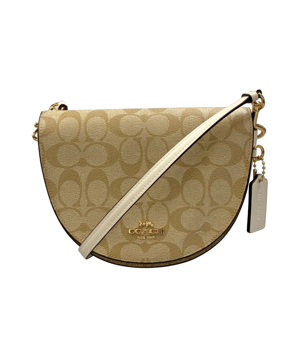 美品 コーチ ショルダーバッグ 斜め掛け シグネチャー C1430 レディース COACH