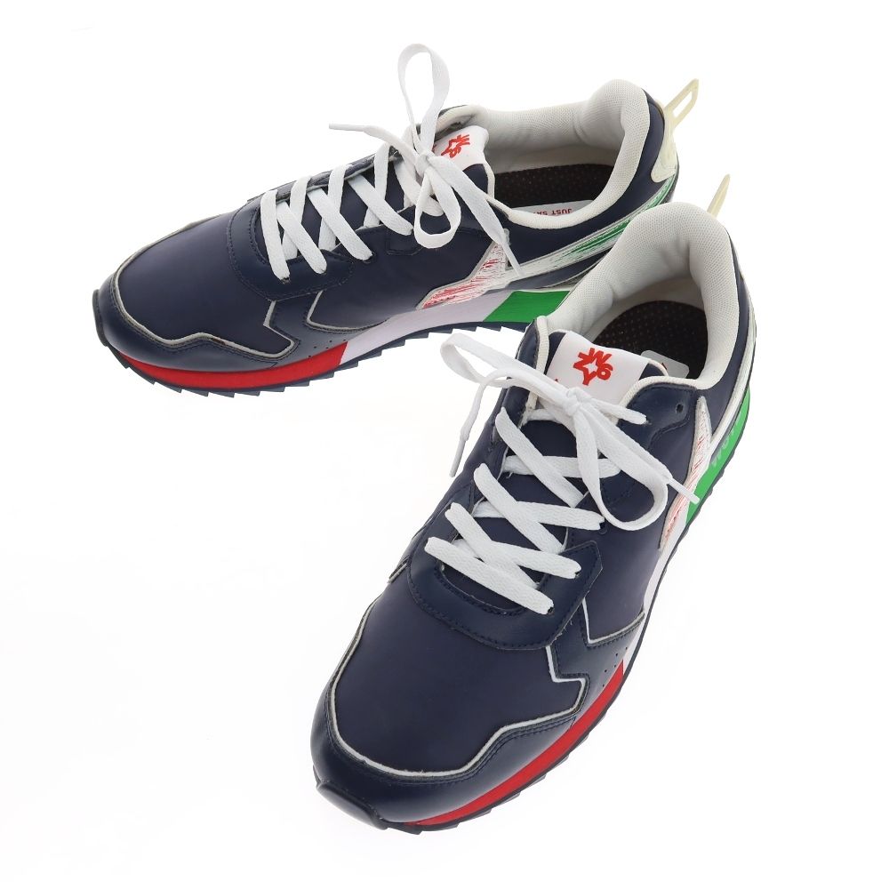 【新品アウトレット】ウィズ(W6YZ) W6YZ JM220-0C02G ナイロン 合成皮革 スニーカー ネイビーxホワイト【サイズ43】【メンズ】