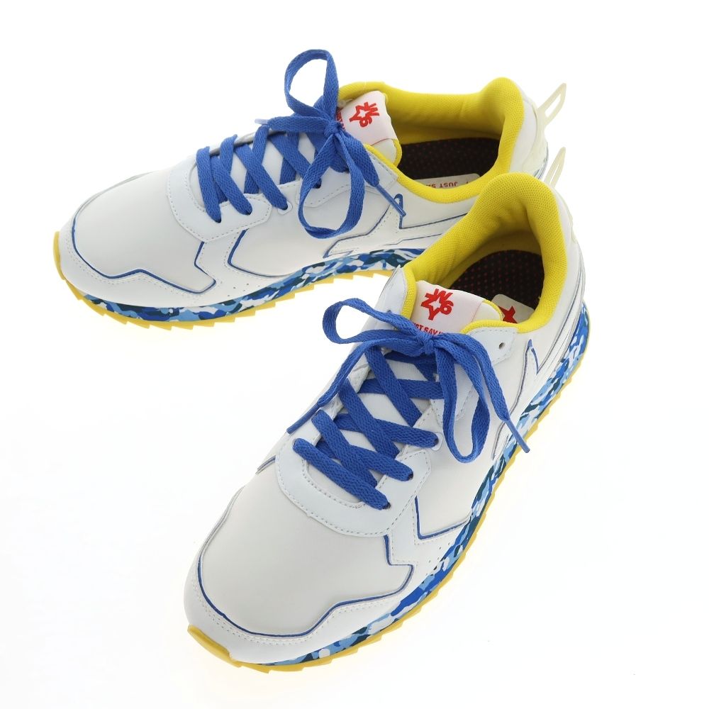 【新品アウトレット】ウィズ(W6YZ) W6YZ JM220-1N09G ナイロン 合成皮革 スニーカー ホワイトxブルー【サイズ40】【メンズ】