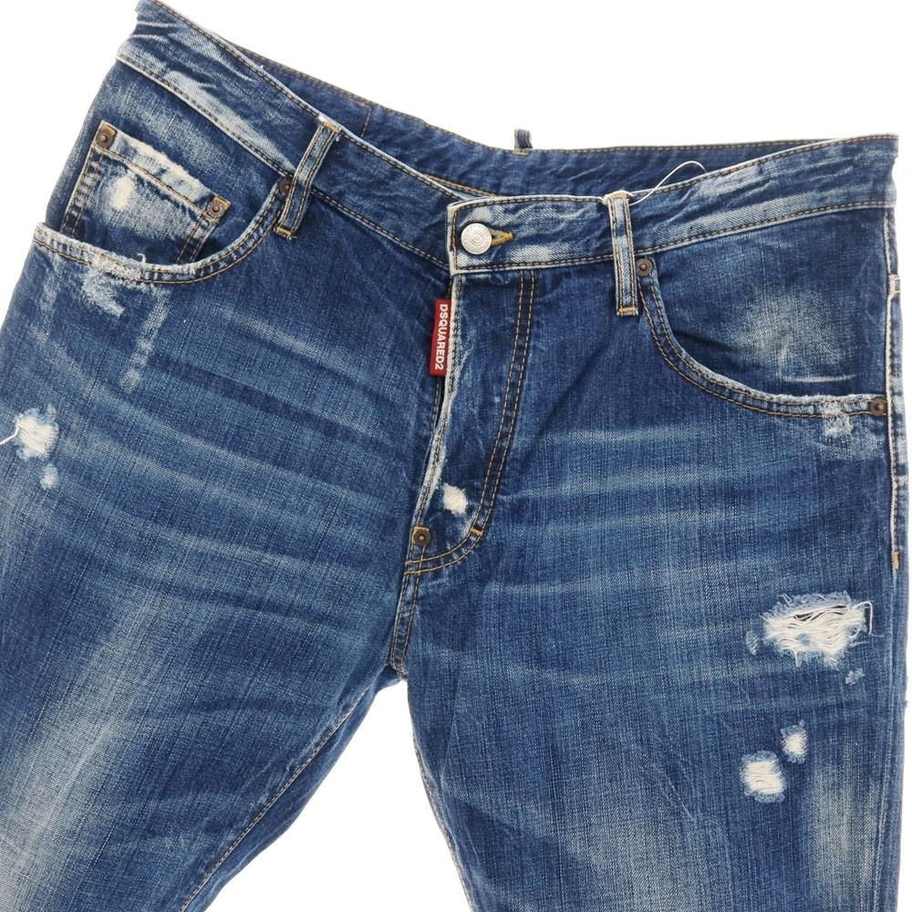 ディースクエアード DSQUARED2 ダメージ＆リペア加工 コットン デニム